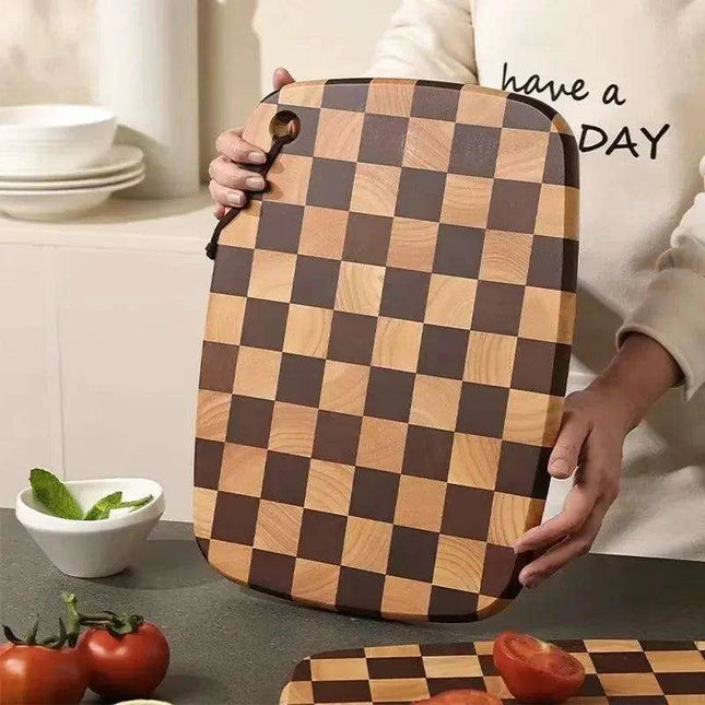 Chic Antibacterial Acacia Wood Culinary and Chess Board from Thailand