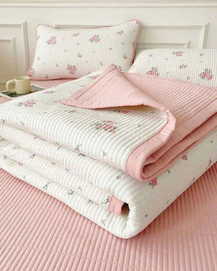 Chic Cotton Bedspreads for Double and Queen Size Beds - Cozy Princess-Inspired Covers for a Stylish Bedroom Retreat
