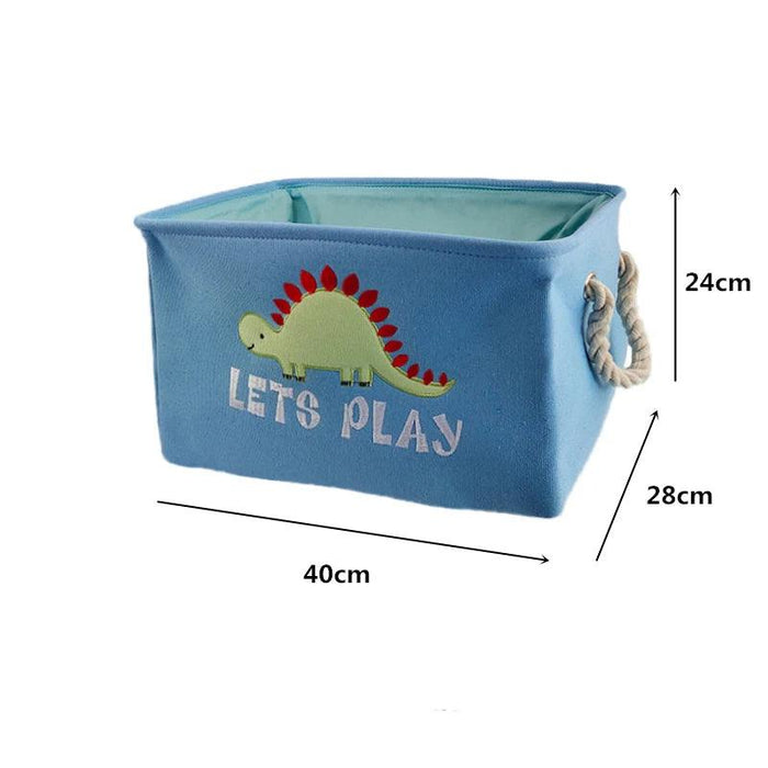 Chic Foldable Canvas Storage Basket for Kids and Babies