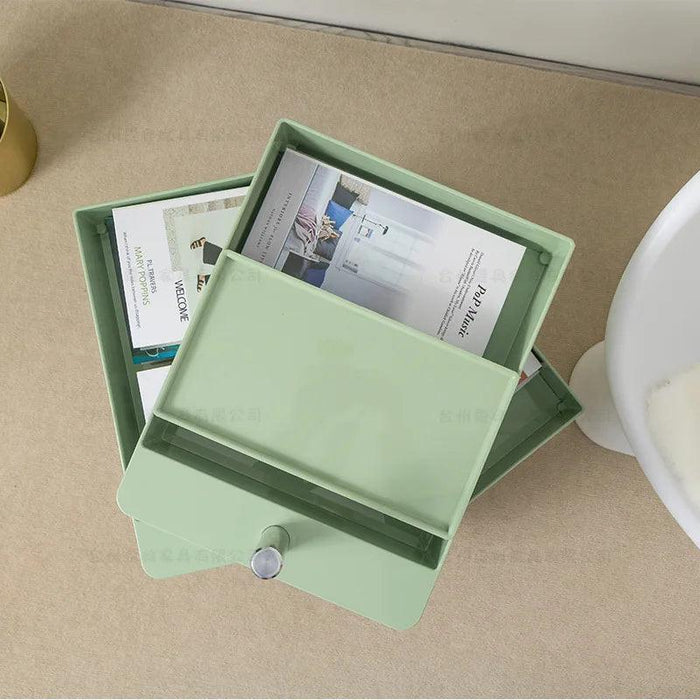 360-Degree Rotating Multi-Layer Storage Organizer - Stylish Movable Cabinet for Magazines and Cosmetics
