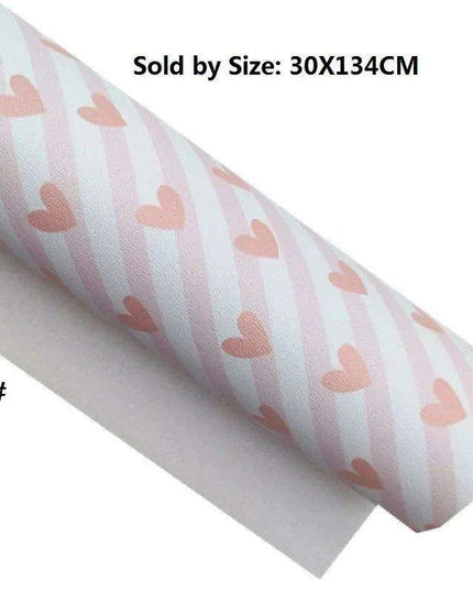 Chic Pink Leather Craft Sheets - Elegant Honeycomb and Heart Designs for Inspiring DIY Creations