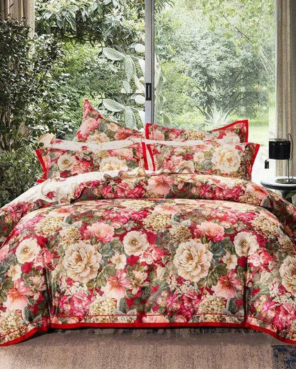 Elegant European Vintage Floral Jacquard Cotton Bedding Set for Weddings with Duvet Cover and Sheet Choices