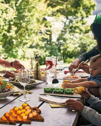 Festive Wooden Christmas Tree Serving Tray for Holiday Gatherings and Home Decor