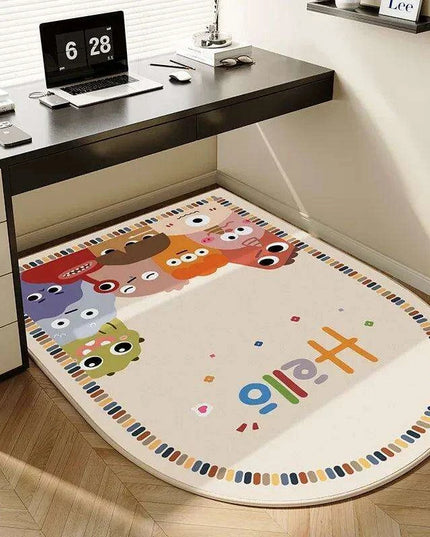 Playful Cartoon Non-Slip Chair Mat - Fun and Functional Office Accessory