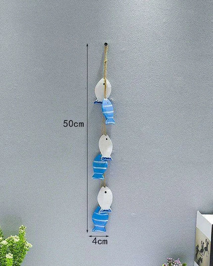 Mediterranean Elegance Handcrafted Wooden Fish Wall Decor