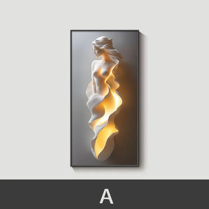Modern Light Luxury Entrance Door Decoration Painting, Simple Abstract