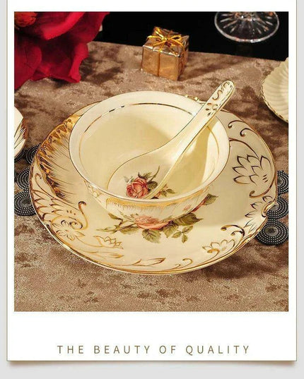 European Ceramic Dinnerware Set for Elegant Dining Occasions