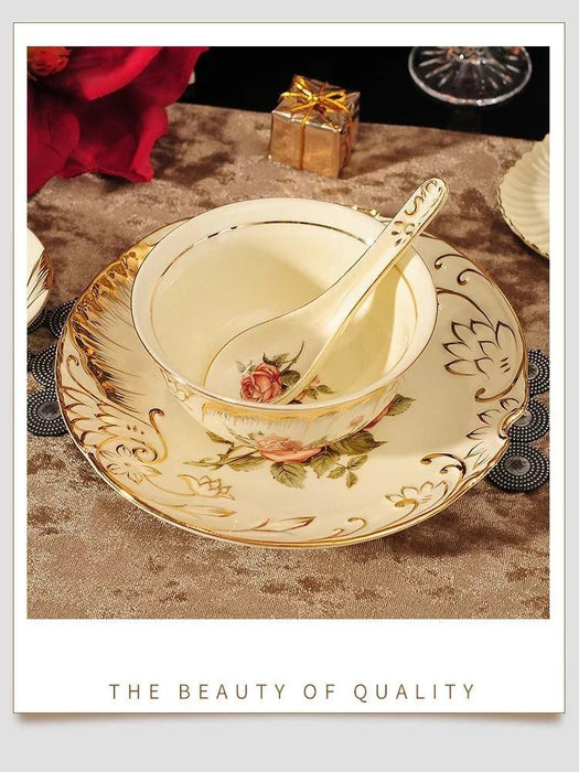 European Ceramic Dinnerware Set for Elegant Dining Occasions
