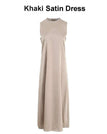 Khaki Satin dress / XS