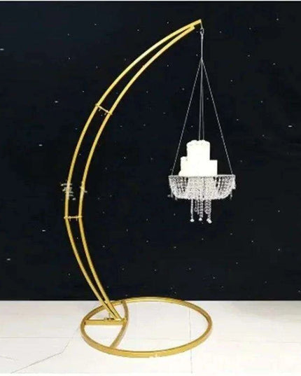 Elegant Crystal Chandelier Cake Swing Arch for Unforgettable Celebrations