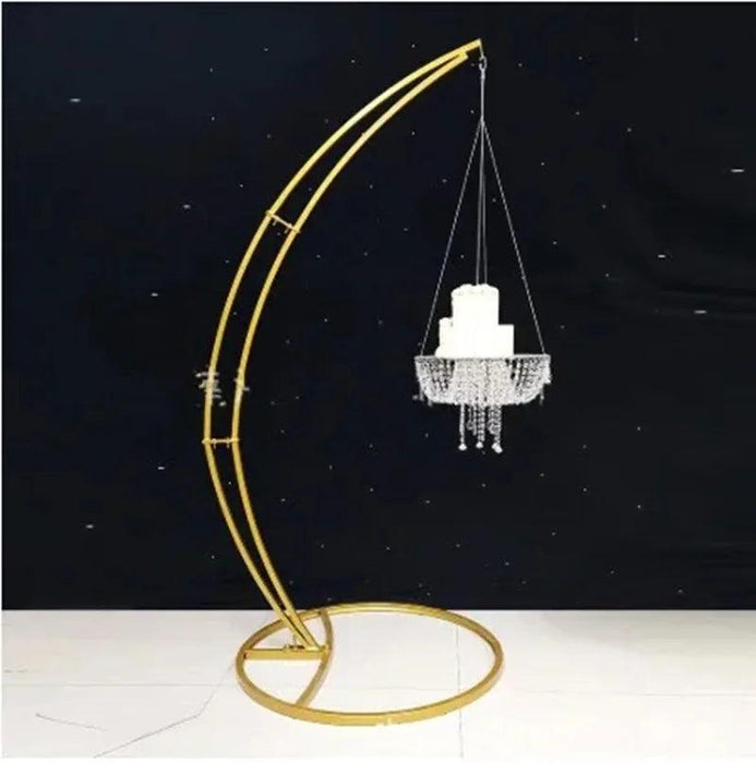 Elegant Crystal Chandelier Cake Swing Arch for Unforgettable Celebrations