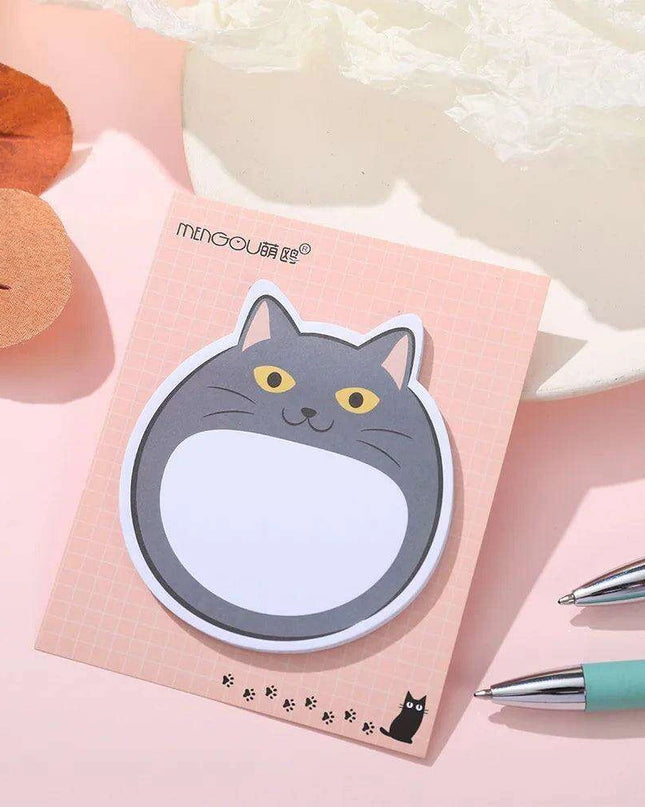 Kawaii Chubby Cat Memo Pad - 30 Playful Sticky Notes for Fun Organization