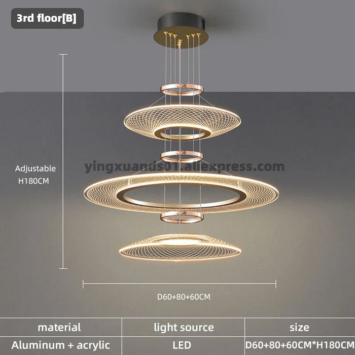 Sophisticated LED Chandelier Pendant - Versatile Lighting Solution for Any Space