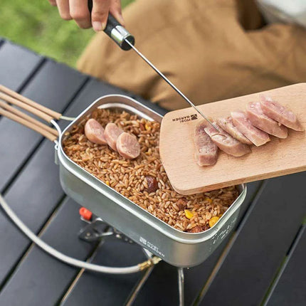 Portable Aluminum Dining Box for Outdoor Culinary Adventures