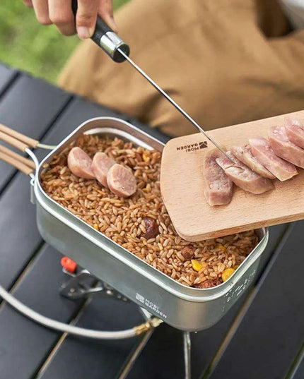 Portable Aluminum Dining Box for Outdoor Culinary Adventures