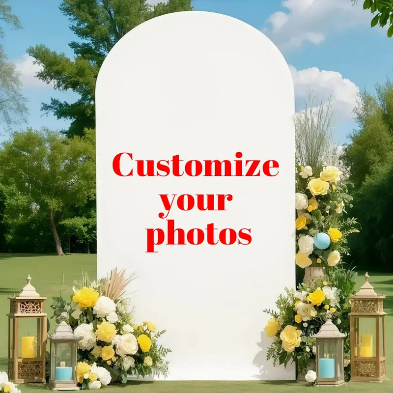 Customizable Arched Photo Backdrop Cloth for Events