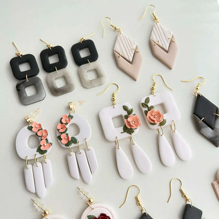 Creative Geometric Polymer Clay Cutters for Unique Earring Creations