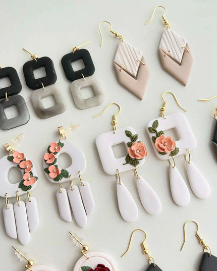 Creative Geometric Polymer Clay Cutters for Unique Earring Creations