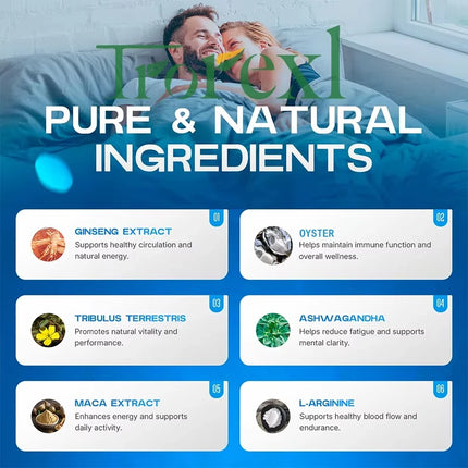 Oyster & Ginseng Energy Capsules — 100% Pure Stamina & Vitality Formula