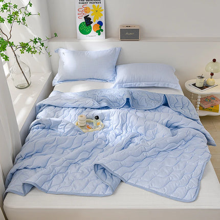 Breathable Quilted Summer Blanket Cooling Skin-friendly Comforter Soft Lightweight Quilt Well-vetilated Single Double Duvet Set breathable-quilted-summer-blanket-cooling-skin-friendly-comforter-soft-lightweight-quilt-well-vetilated-single-double-duvet-set-1