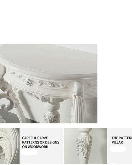 Vintage European Elegance Console Table with Intricate Carvings - Timeless Style & Practical Design