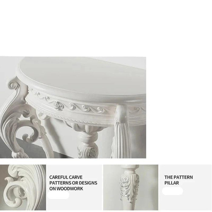 Vintage European Elegance Console Table with Intricate Carvings - Timeless Style & Practical Design