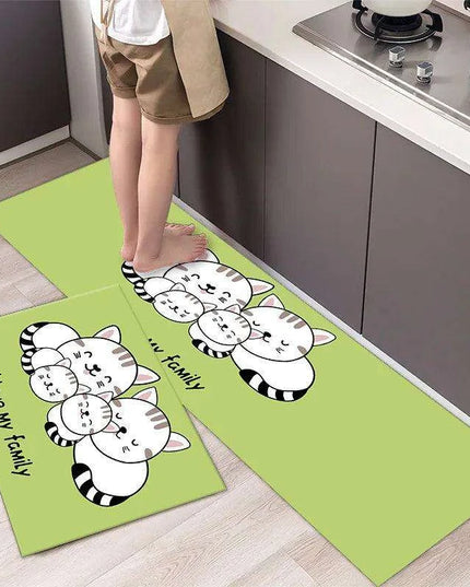 Charming Absorbent Kitchen Rug - Stylish Non-Slip Mat for Safe Living Spaces