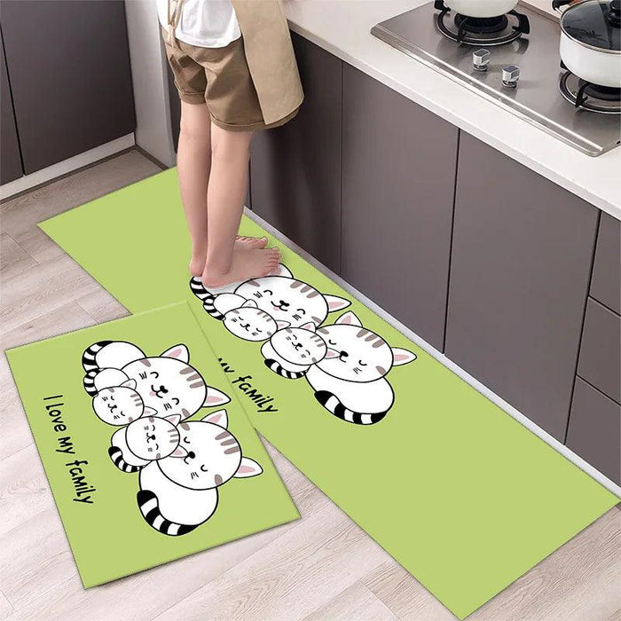 Cartoon Kitchen Rug - Luxurious and Practical Mat with Enhanced Absorption and Grip