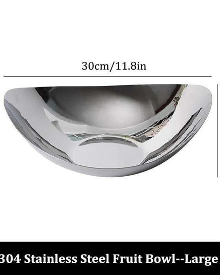 Elegant Extra-Large 304 Stainless Steel Serving Bowl for Stylish Entertaining and Home Accents