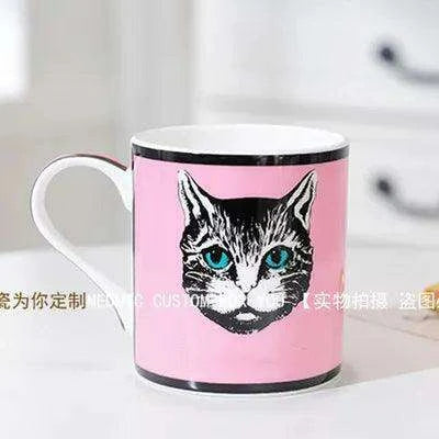 Charming European Ceramic Mug Set with Lid - Elegant Gift Box for a Delightful Drinking Experience