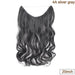 20-Inch Versatile Adjustable Invisible Wire Hair Extensions - Curly and Sleek Options