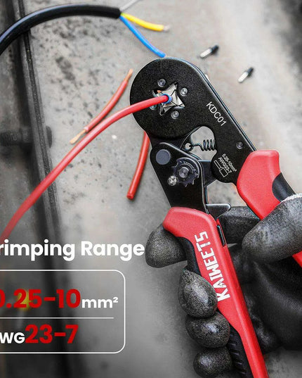 Precision Adjustable Crimping Tool Set with Quick Release Mechanism for Versatile Ferrules