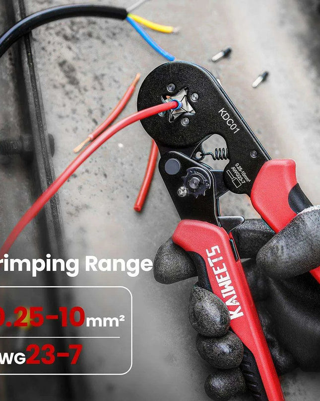 Precision Adjustable Crimping Tool Set with Quick Release Mechanism for Versatile Ferrules