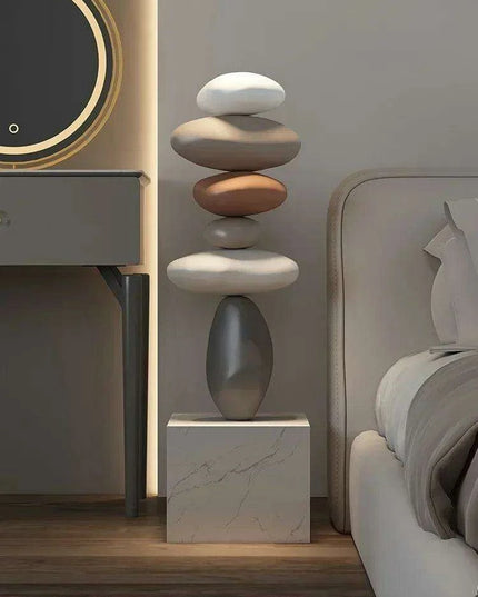 Serenity Stone 80CM Art Sculpture for Harmonious Indoor Atmosphere