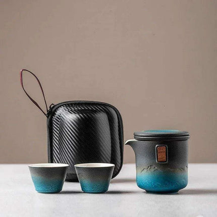 Chic Gradient Travel Tea Set - Perfect for Outdoor Enthusiasts