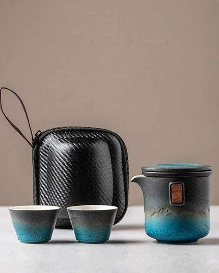 Chic Gradient Travel Tea Set - Perfect for Outdoor Enthusiasts