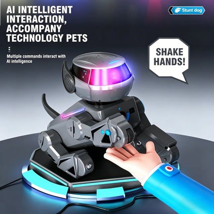 AI Smart RC Robot Dog - Cyberpunk, Programmable, Bluetooth, LED, 3 Colors