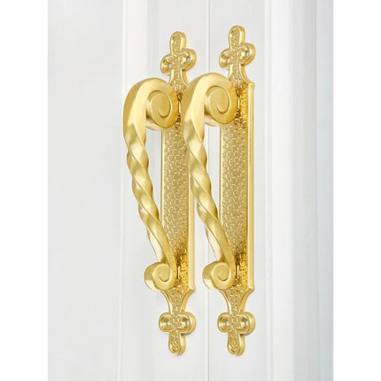 Luxury Solid Brass Cabinet Door Pull Exquisite Floral Door Handles Elegance and Durability for For Grand Entrances and Furniture luxury-solid-brass-cabinet-door-pull-exquisite-floral-door-handles-elegance-and-durability-for-for-grand-entrances-and-furniture
