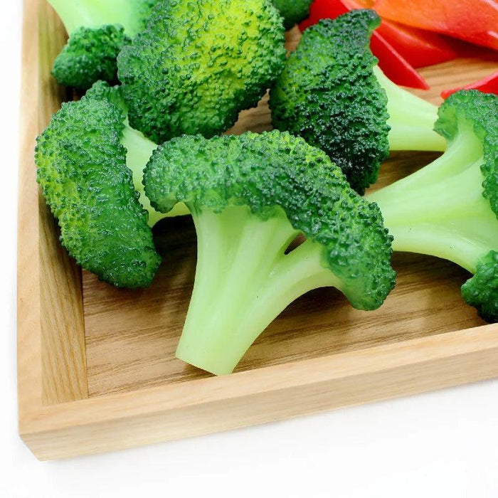 Lifelike Artificial Vegetable Set - Realistic Tomato, Corn, and Broccoli for Restaurant Displays and Photography