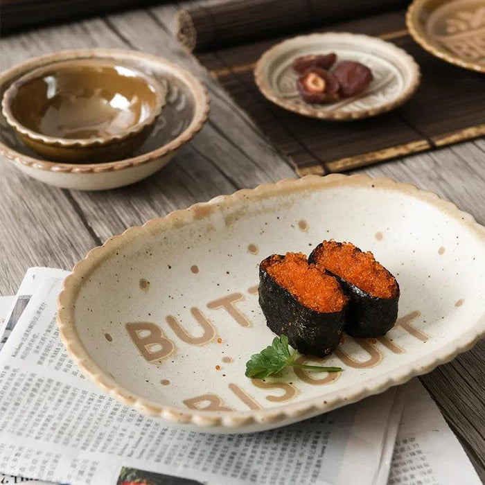 Handcrafted Japanese Ceramic Dessert Plates - A Touch of Timeless Elegance for Your Dining Experience
