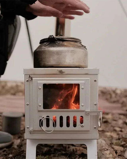 Compact Ultralight Stainless Steel Outdoor Wood Stove with Advanced Smoke Control System