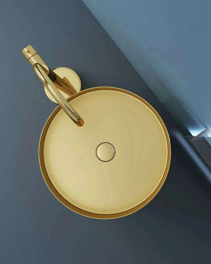 Contemporary Floor-Mounted 304 Stainless Steel Washbasin with Hidden Storage