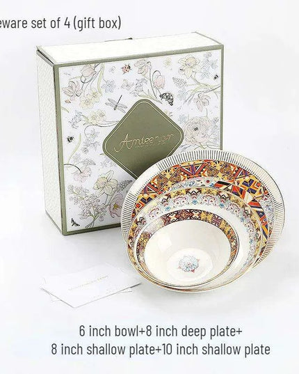 Regal Palace-Inspired Bone China Tea Set with Exquisite Ceramic Cups and Saucers