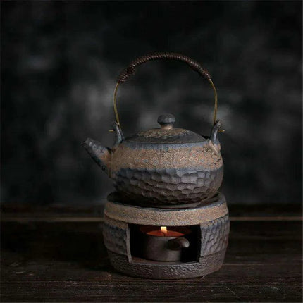 Elegant Handcrafted Japanese Ceramic Tea Warmer Set - Vintage Tea Stove