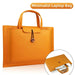 Stylish Faux Leather Laptop Tote with Enhanced Features for MacBook Air and Electronics on the Go