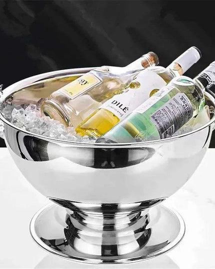 Elegant Stainless Steel Deer Head Beverage Chiller - Premium Ice Bucket