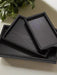 Elegant Rectangular Wooden Serving Tray Set - Eco-Friendly Tea Accessories in 3 Sizes