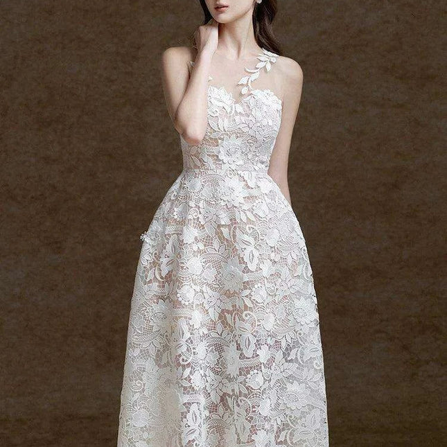 Summer Elegant Floral Lace Evening Dress - A Timeless Statement of Style