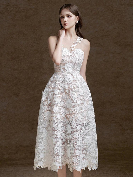 Summer Elegant Floral Lace Evening Dress - A Timeless Statement of Style