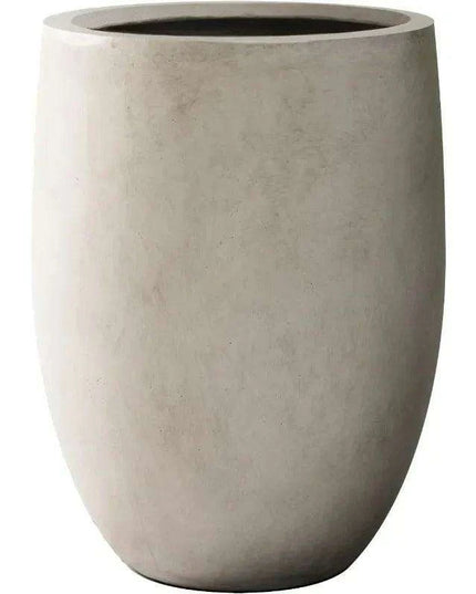 Sleek Contemporary Round Concrete Planter - Perfect for Indoor and Outdoor Use